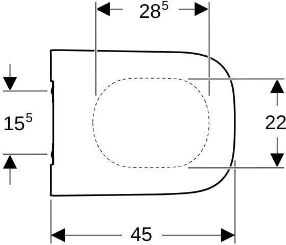 Actual product image Geberit Keramag / WC seat Smyle Square white Antibacterial with soft-closing mechanism 500687011