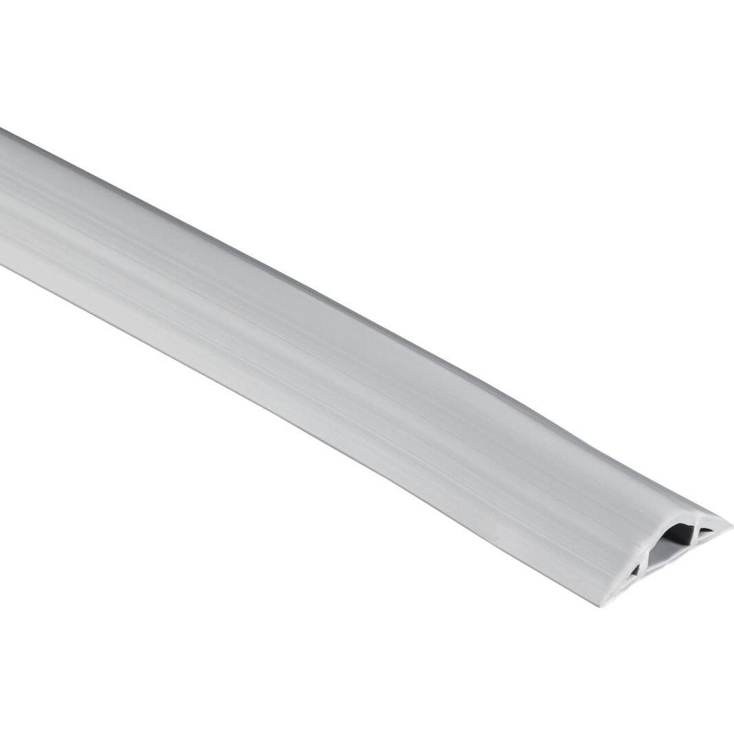 Hama, Kabelschutz + Kabelführung, Flexibler Kabelkanal, selbstklebend, halbrund, 180 x 3 x 1 cm, PVC, Grau (Kabelkanal, ...