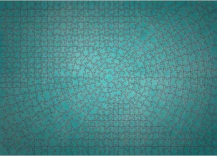 Actual product image Ravensburger Puzzle 12000189 - Krypt Puzzle Metallic Mint - Heavy puzzle for adults and children (736 pieces)