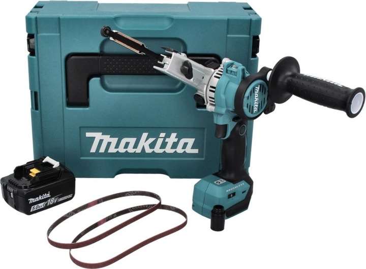 Produktbild Makita DBS 180 T1J Akku Bandfeile 18 V 9 x 533 mm Brushless + 1x Akku 5,0 Ah + Makpac - ohne Ladeger (Bandschleifer)