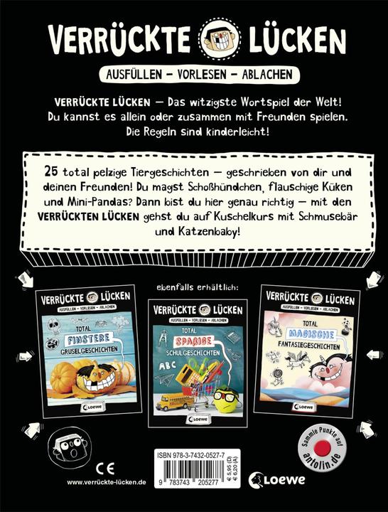 Produktbild Verrückte Lücken - Total pelzige Tiergeschichten (Deutsch, Jule Ambach, Loewe Kreativ, Loewe Lernen und Rätseln, Michael Dietrich, 2019)