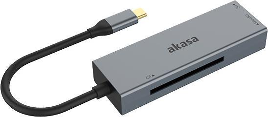 Actual product image Akasa USB 3.2 Gen1 Type-C 3-in-1 Card Reader