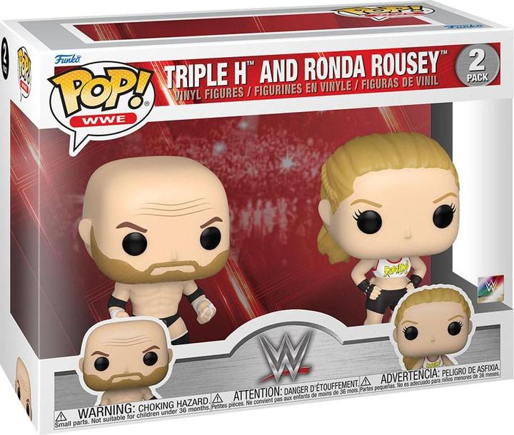 Immagine prodotto Funko WWE confezione 2 statuette POP! in vinile Rousey/Triple H 9 cm