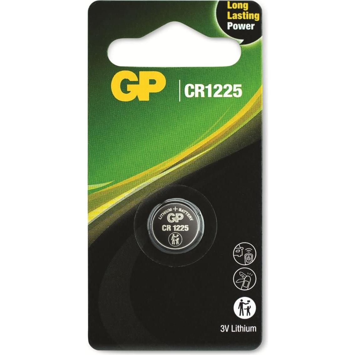 Thumbnail - GP Batteries GP Lithium-Knopfzelle CR1225 (1 Stk., CR1225, 62 mAh), Batterien + Akkus