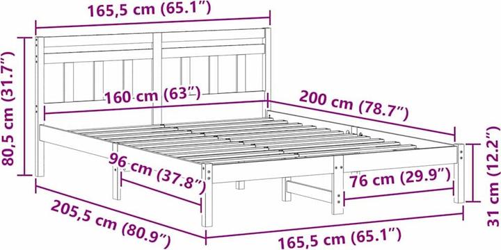 Image du produit vidaXL Plattformbett (160 x 200 cm)