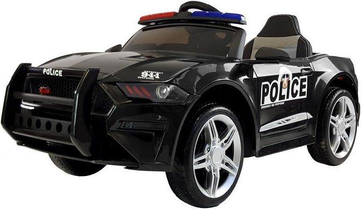 Actual product image Lean Toys Electric car for children Police - BBH0007, black (12 V)