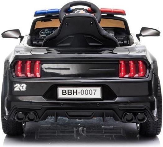 Actual product image Lean Toys Electric car for children Police - BBH0007, black (12 V)