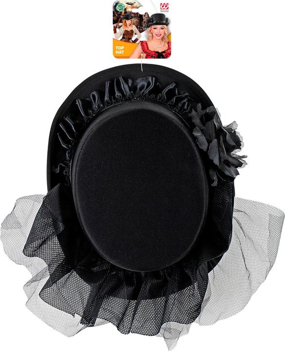 Immagine prodotto Widmann Cappello a cilindro con rosa nera e tulle di feltro