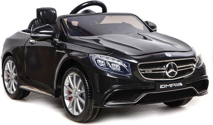 Lean Toys Voiture électrique pour enfants Mercedes S63 AMG noire laquée (12 V)