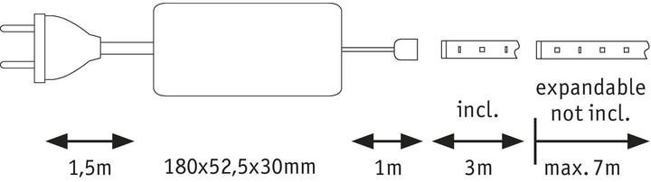 Immagine prodotto Paulmann Set di strisce MaxLED 1000 (Bianco caldo, 300 cm, Interno)