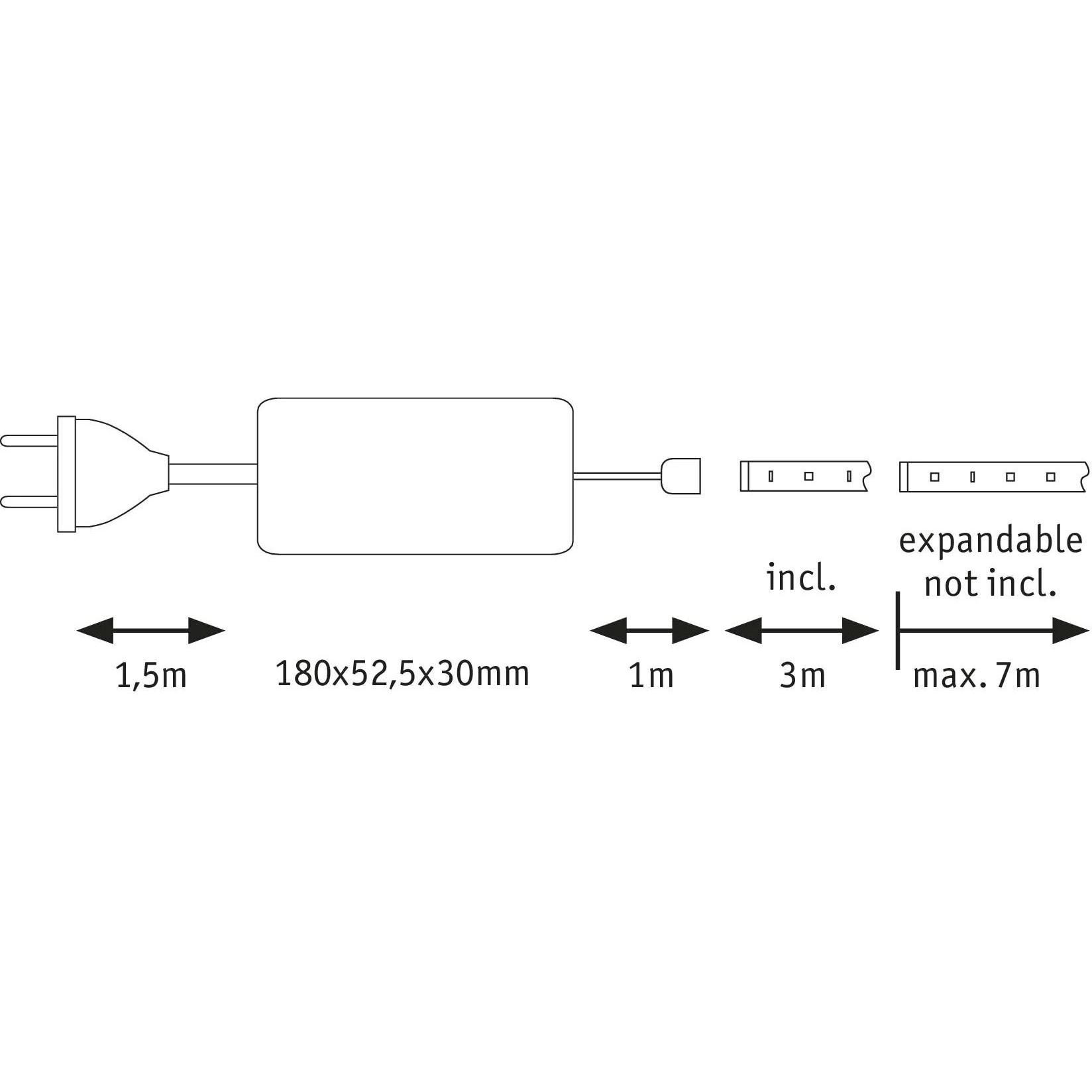 Thumbnail - Paulmann, LED Streifen, MaxLED 1000 Stripe Set (Warmweiss, 300 cm, Indoor)