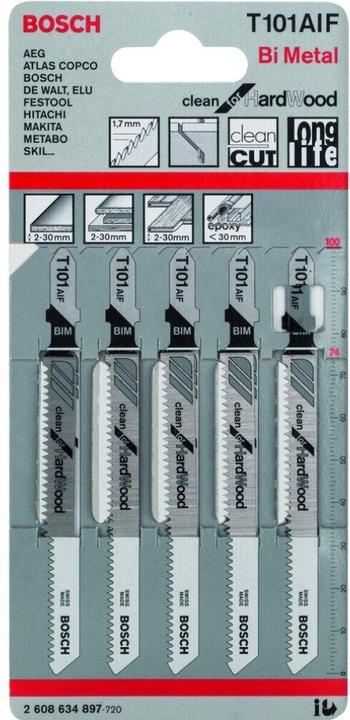 Produktbild Bosch Professional Zubehör PRO Hardwood clean T101AIF Stichsägeblatt, 100 mm, 5-tlg.