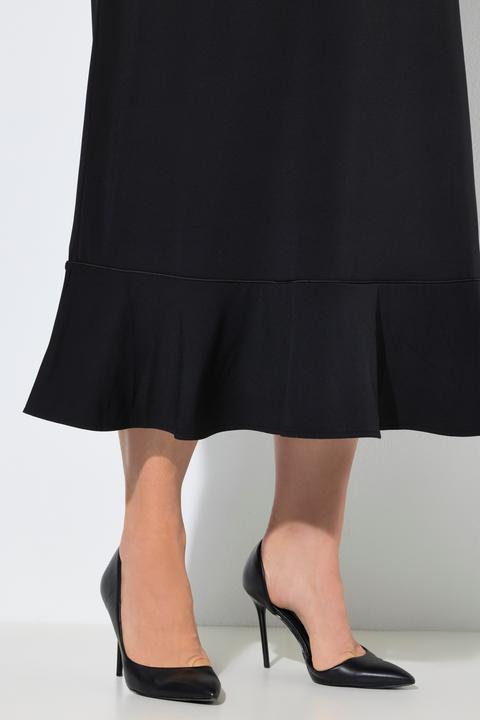 Actual product image Ulla Popken Back Cutout Flounce Panel Dress (62)