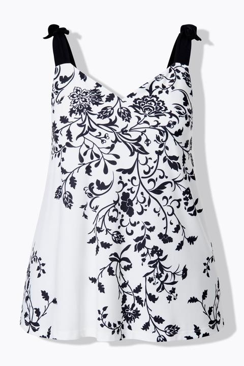 Immagine prodotto Miamoda Top, A-Linie, Mesh, florales Muster, Binde-Träger (56)