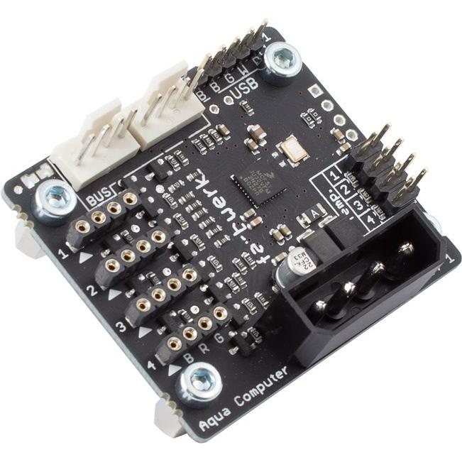 Aqua Computer farbwerk USB, Bluetooth und aquabus Variante, Wasserkühlung Überwachung, Schwarz