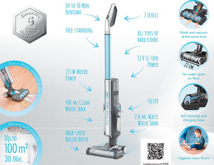 Actual product image Trisa Wet Clean Professional T9813 (Vacuuming + mopping)