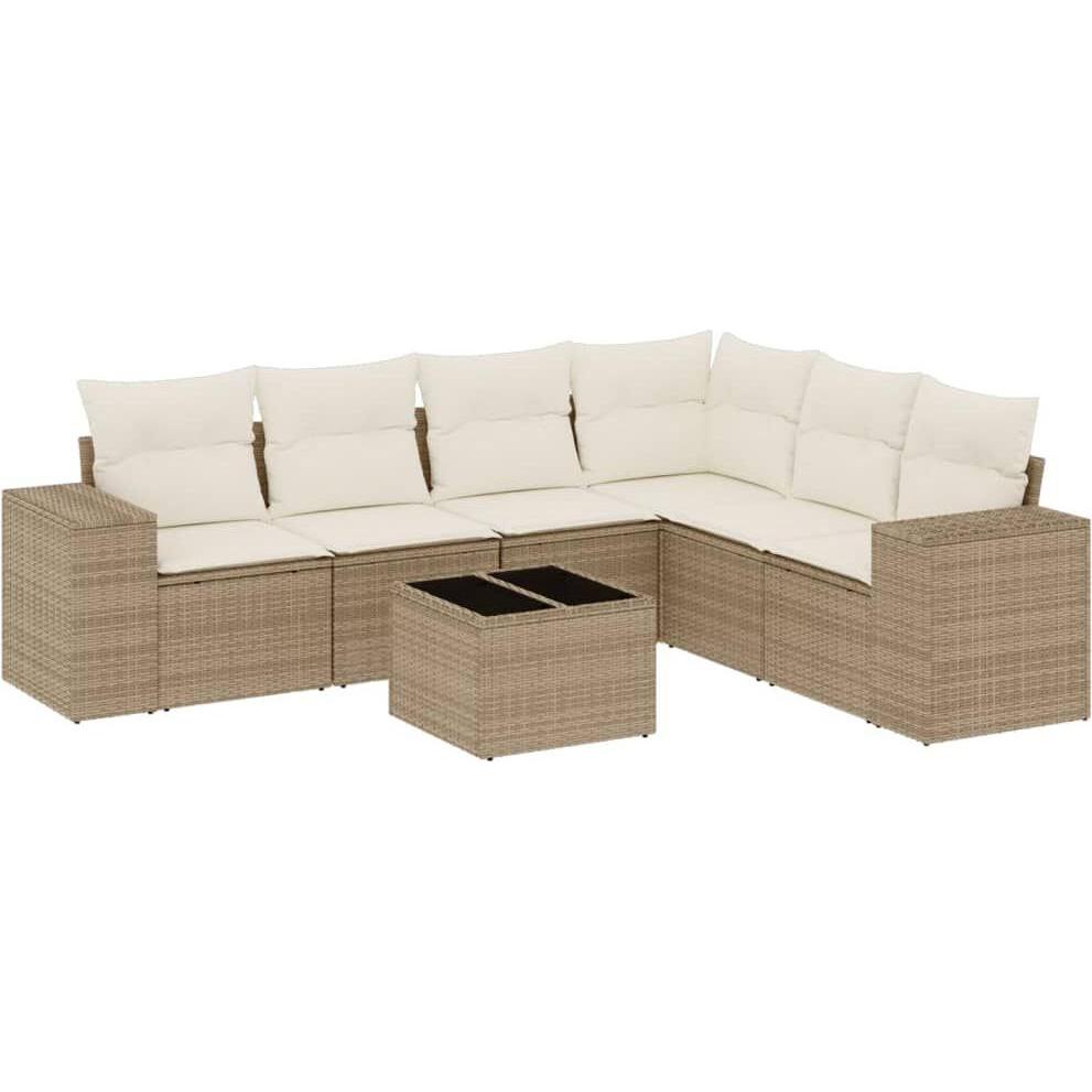 VidaXL, Gartenlounge, 10-tlg. Garten-Lounge-Set mit Kissen