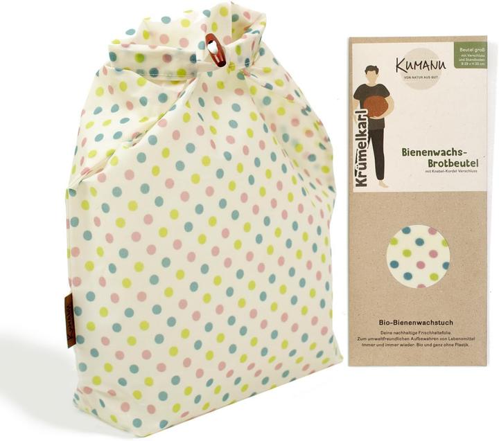 Produktbild Kumanu Bio-Bienenwachstuch-Brotbeutel mit Standboden