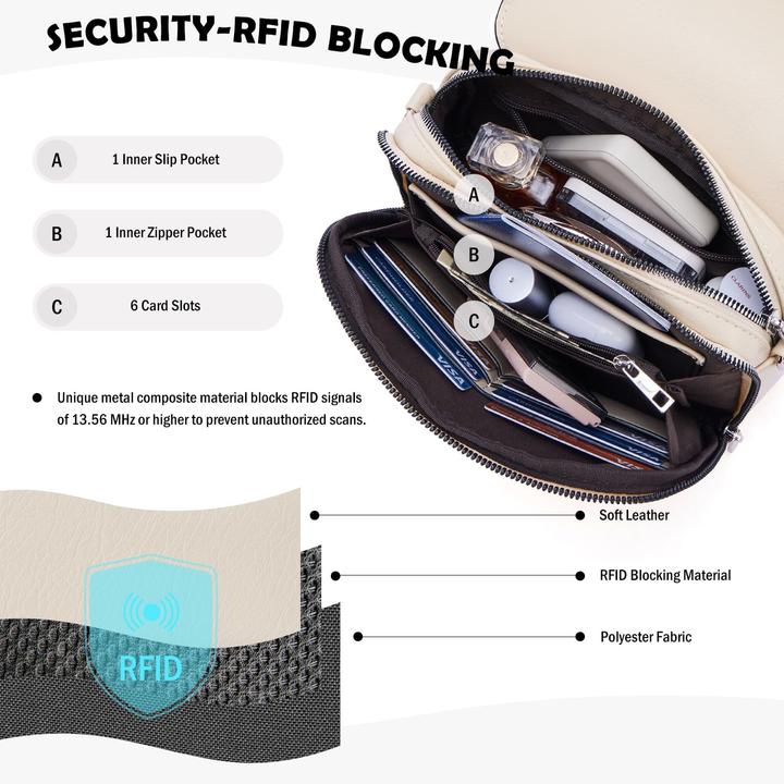 Produktbild Only-Bags.Store Handy Umhängetasche, Vegan Leder Crossbody Bag Umhängetasche mit verstellbarem abnehmbarem breitem