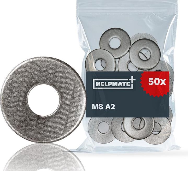 Helpmate Karosseriescheibe, 8,4 × 24 × 2,00 mm, Edelstahl A2, DIN 9021 (M8)