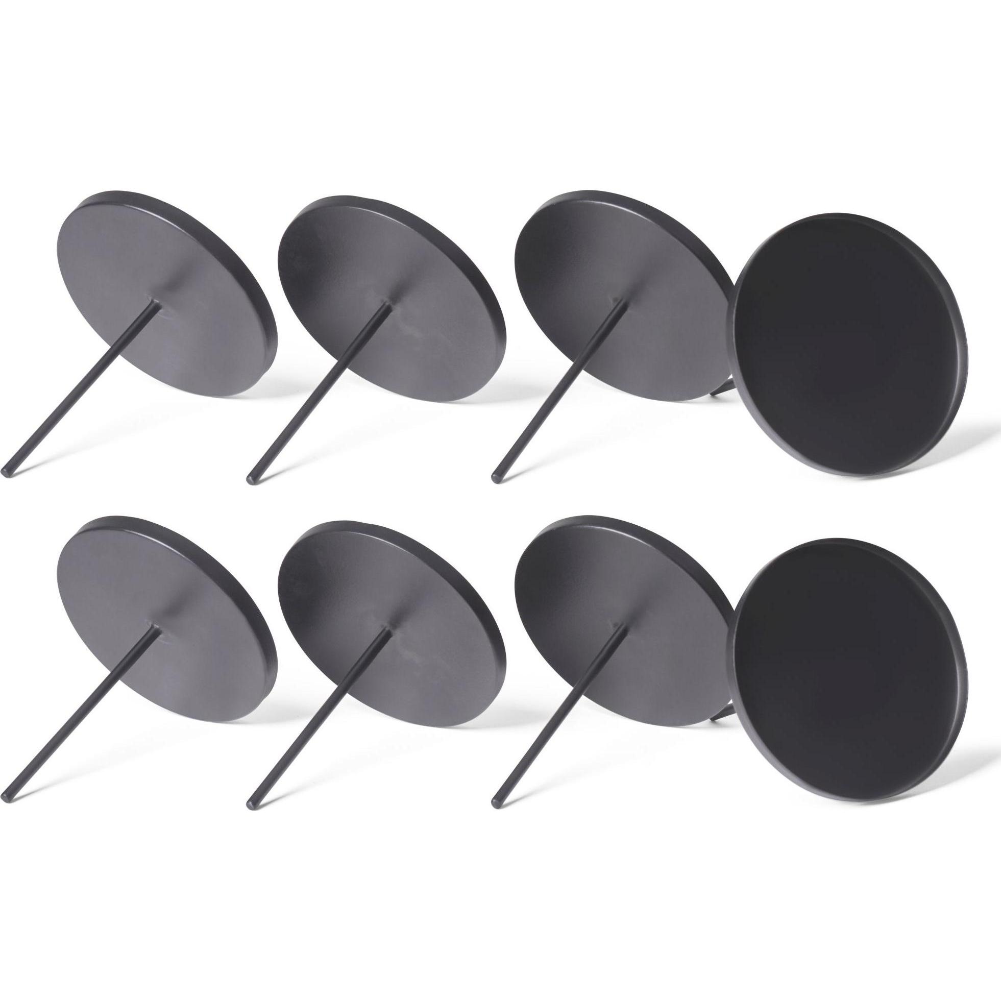Novaliv, Kerzenständer, 8x Kerzenpick Flach, 6,5 cm SCHWARZ