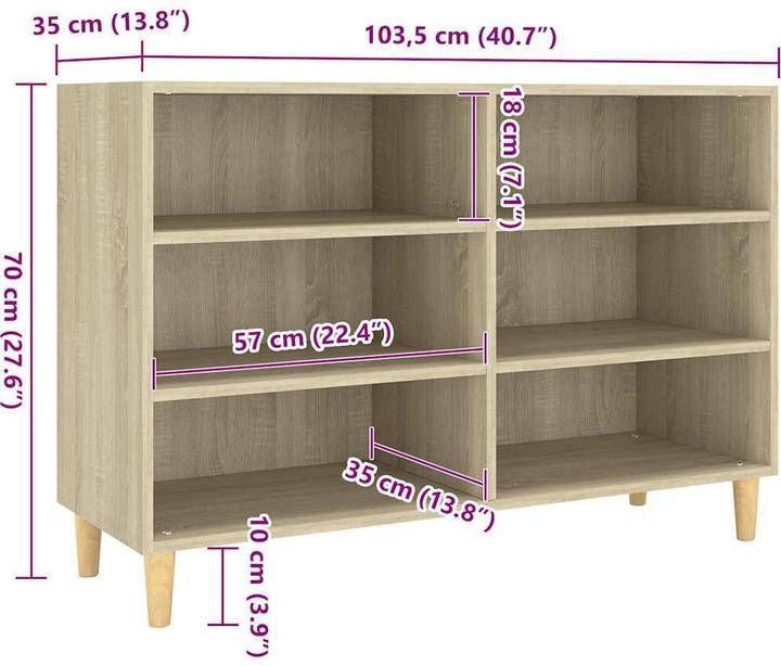 Image du produit vidaXL Sideboard (103.50 x 35 x 70 cm)