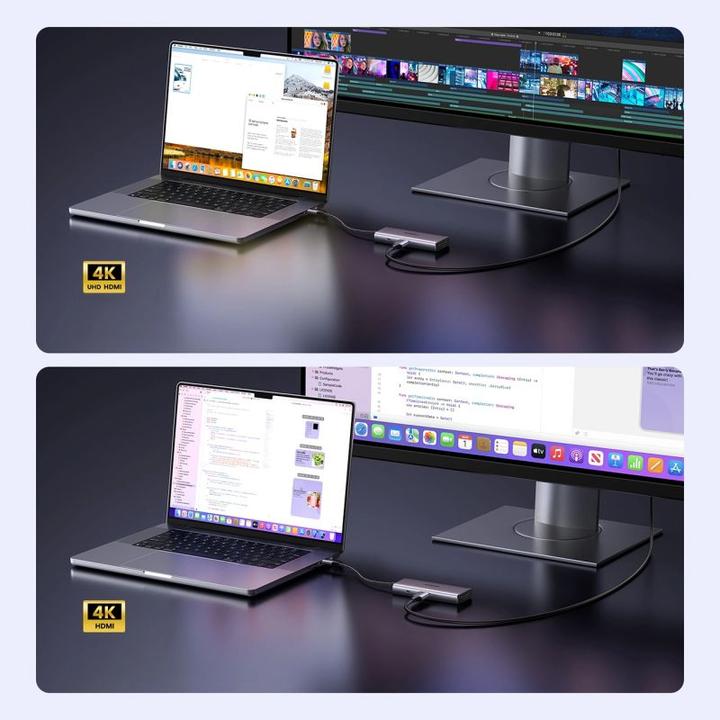 Actual product image Ugreen 7in1 (USB-C, 7 ports)