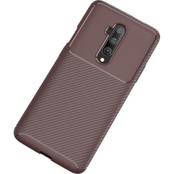 Thumbnail - MU Style Carbon Fiber TPU Softcase Series (OnePlus 7T Pro), Smartphone Hülle, Braun