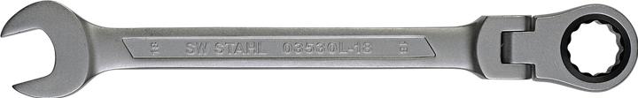 Image du produit SW-Stahl 03530L-18 Clé à cliquet à fourche 18 mm I Clé polygonale articulée I 72 dents I Clé plate (18 mm)