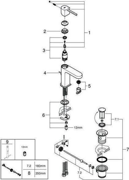 Produktbild Grohe Plus Einhand-Waschtischbatterie S-Size