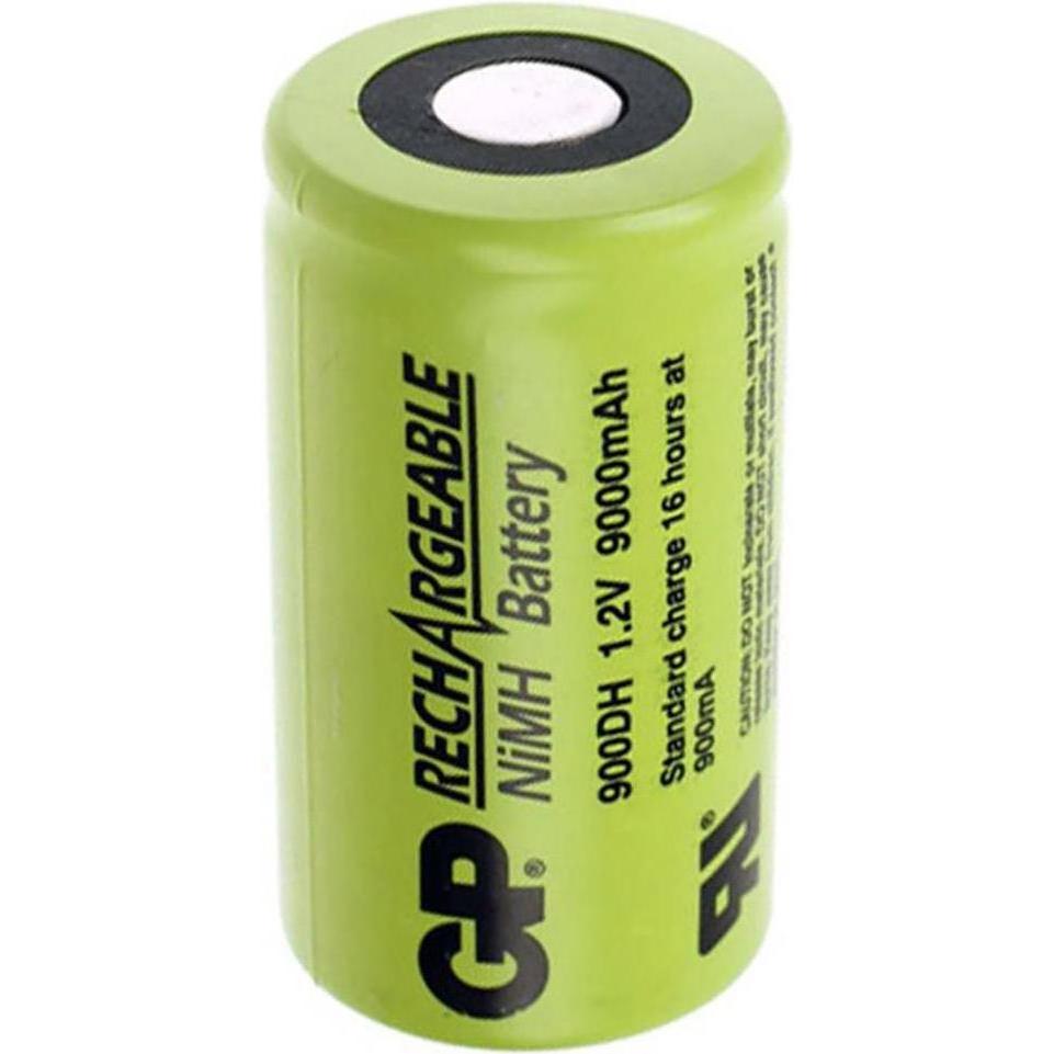 GP Batteries Mono (D) ricaricabile NiMH GP900DH 1,2 V 1 pz (900DH, D) (1 pz., D, 9000 mAh), Batterie + pile