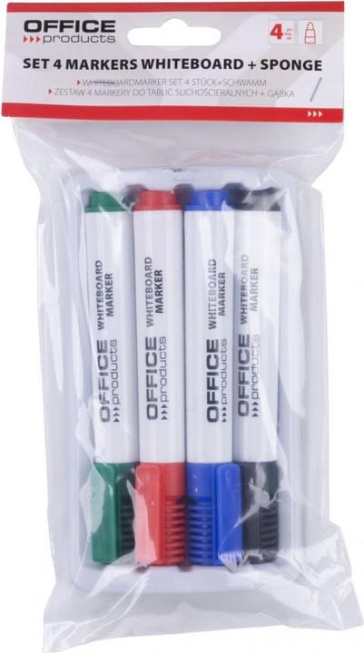 Office Products Textmarker-Set mit magnetischem Schwamm für Whiteboards (4x)