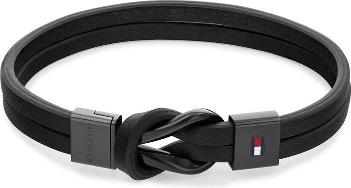 Produktbild Tommy Hilfiger Braided Knot Armband (20 cm, Edelstahl, Leder)