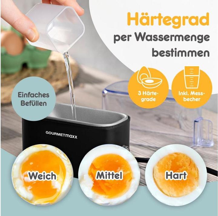 Image du produit Gourmetmaxx Eierkocher Kompakt 2.0 250 W Schwarz