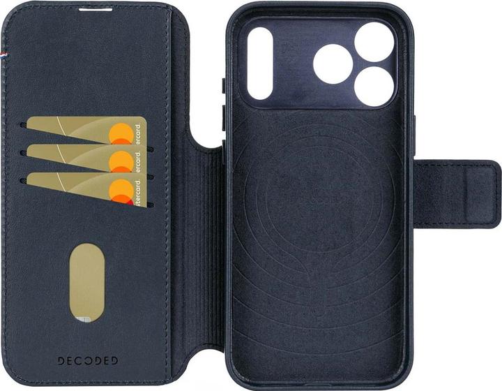 Actual product image Decoded Leather Detachable Wallet Apple iPhone 17 Pro Max Navy Shadow (Apple iPhone 17 Pro Max)