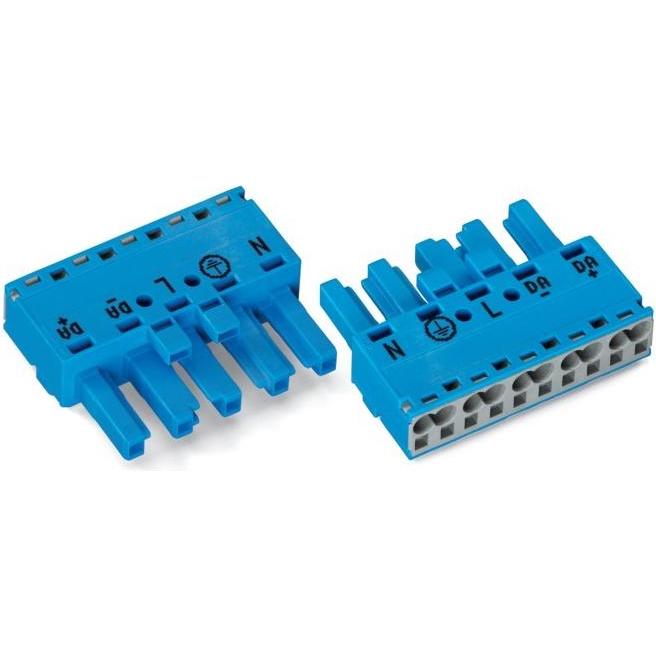 50x Wago Netz-Steckverbinder WINSTA MID, Elektronikkabel + Stecker, Blau