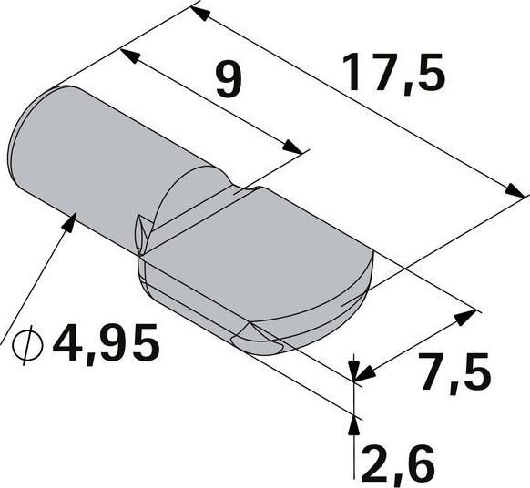 Produktbild Hettich Tablarträger Ø 5 mm, mit Löffelauflage, verzinkt (20 Stk.)