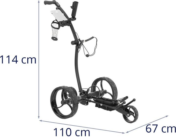 Immagine prodotto Uniprodo Carrello da golf elettrico - Pieghevole - Telecomando - 20 kg - Alluminio