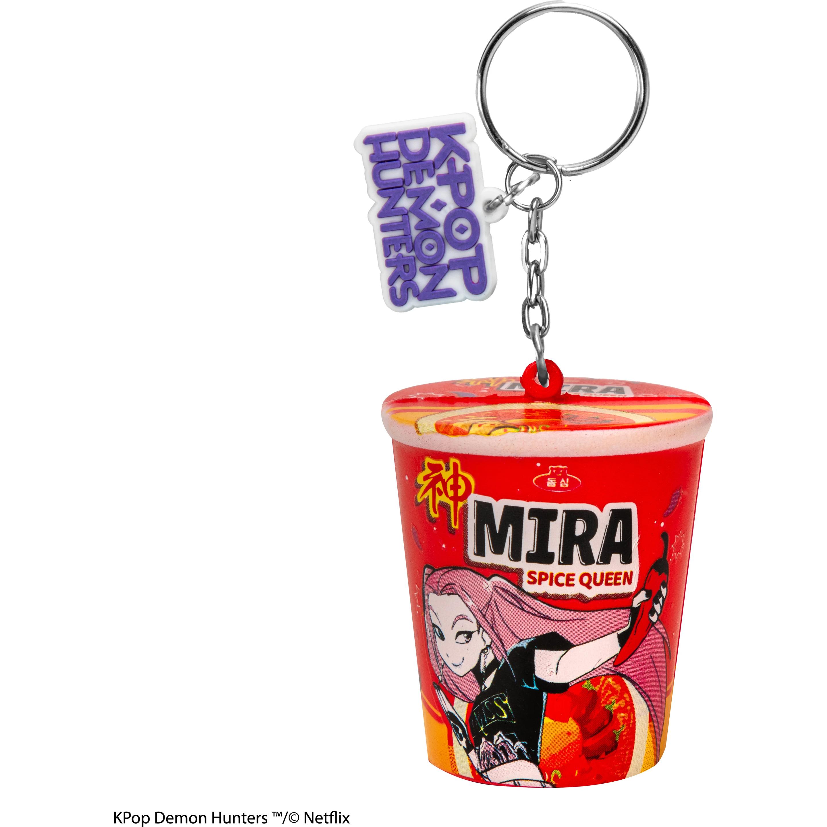 Distrineo, Portachiavi, Portachiavi squishy - Noodles Mira Reina de las especias - KPop Demon Hunters, Arancia, Rosso, Multicolore, Nero, Giallo