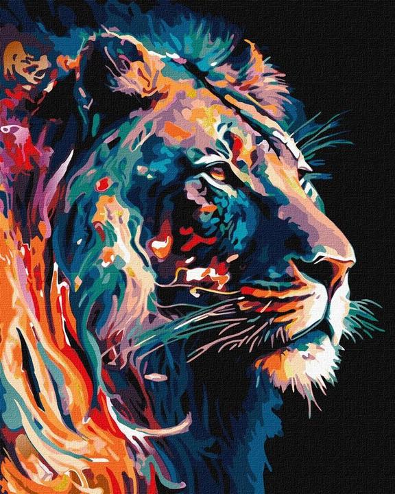 Actual product image Ideyka Painting by numbers - Graceful lion 40 x 50 cm