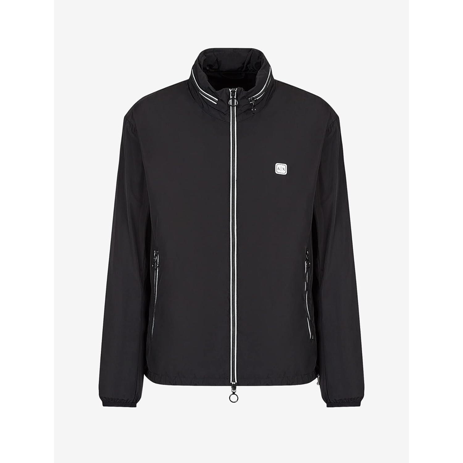 Armani Exchange Uomo Nero Uomini, Felpa + Maglione, Maglione Con Cappuccio E Tasche Frontali, (Xs)