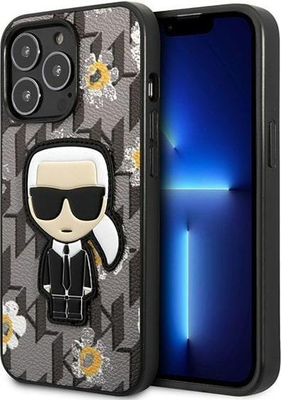 Produktbild Karl Lagerfeld KLHCP13XPMNFIK1 iPhone 13 Pro Max 6,7" szary/grey Flower Ikonik Karl (Apple iPhone 13 Pro Max)