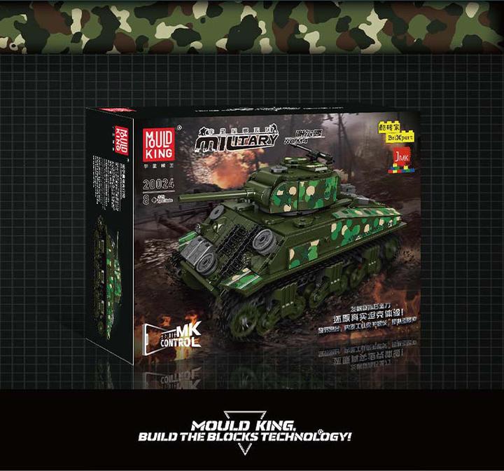 Actual product image Mould King 20024 - M4 Sherman tank