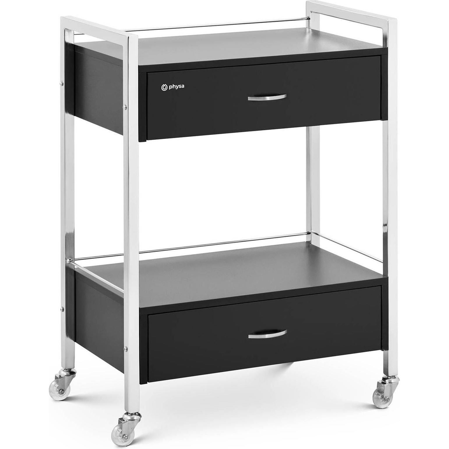 Physa, Salonbedarf, Kosmetikwagen Arbeitswagen Beistellwagen Salon-Trolley 2 Schubladen / Ablagen
