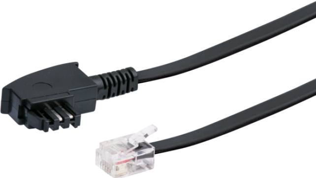 Produktbild Schwaiger DSL-Kabel RJ12 6P2C -> TAE-F 6P4C 3m schwarz
