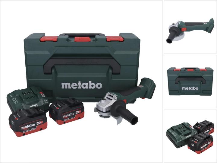 Actual product image Metabo W 18 L BL 9-125 Battery angle grinder 18 V 125 mm Brushless + 2x battery 8.0 Ah + charger + m (125 mm)