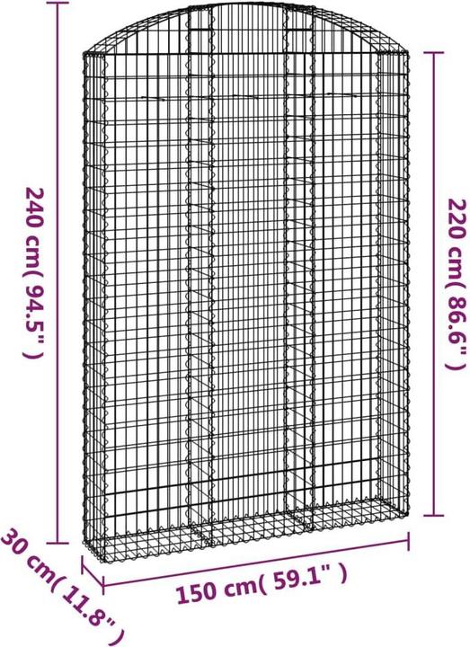 Produktbild vidaXL Gabionenkorb