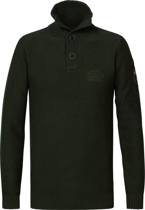 Produktbild Petrol Industries Pullover Troyerpullover mit Knöpfen am Kragen aus reiner Baumwolle (S)