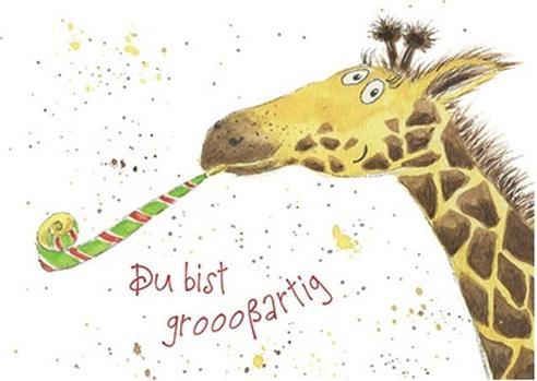 Taurus Kunstkarten Postkarte Aquarell Giraffe