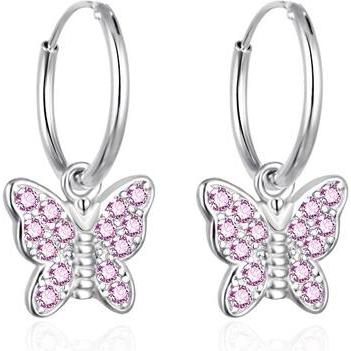 Agato, Ohrringe, - Girls silver earrings 2 in 1 Butterfly AGT-ED011KP
